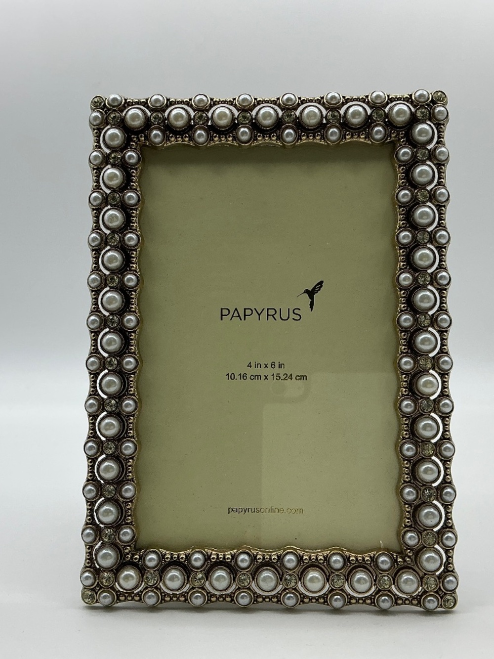Pearl bejeweled Papyrus Frame